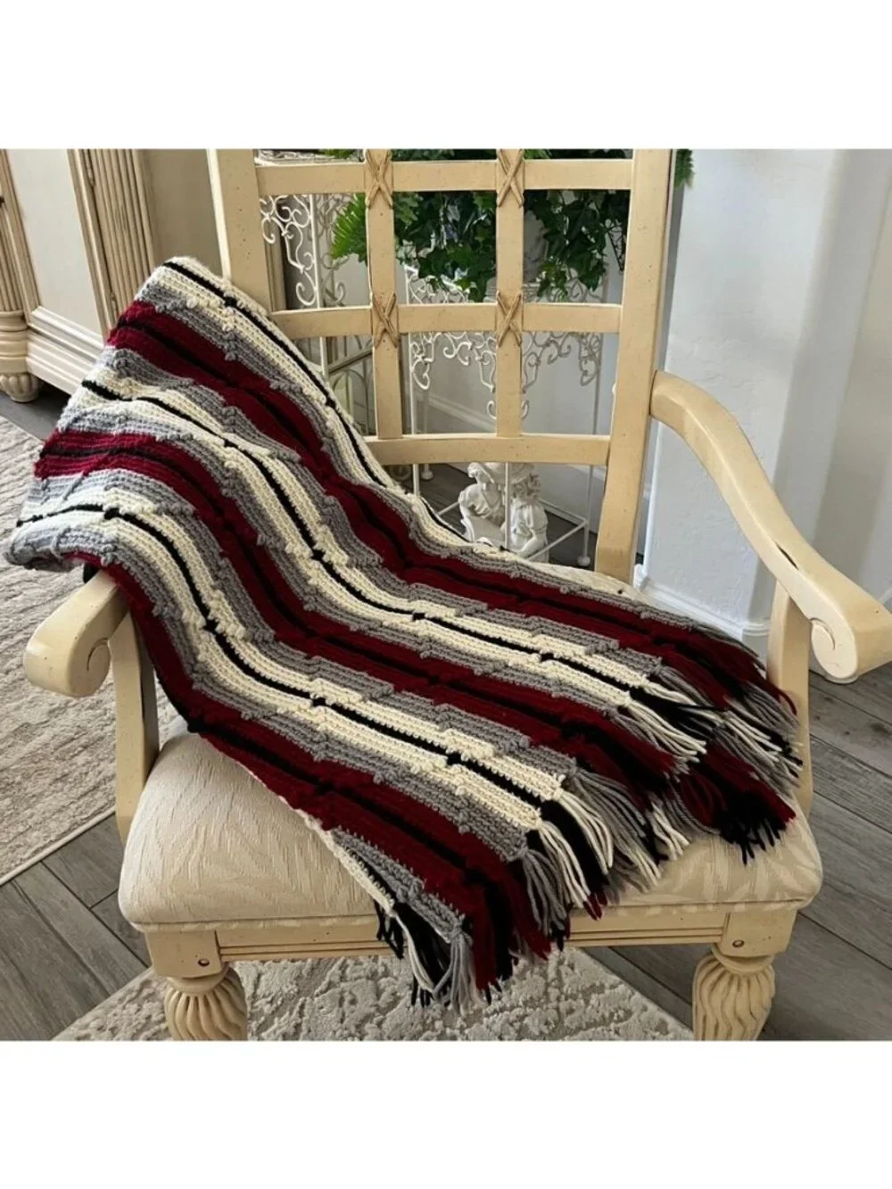 Afghan Blanket Throw Handmade Native American Mexican Design 60